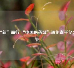 向“新”而行 “中国医药城”通化谋千亿大产业