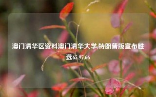 澳门清华区资料澳门清华大学,特朗普版宣布胜选65.97.66