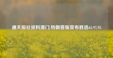 通天报社资料澳门,特朗普版宣布胜选65.97.95