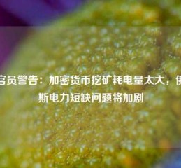 俄官员警告：加密货币挖矿耗电量太大，俄罗斯电力短缺问题将加剧