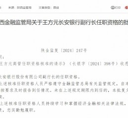 王方元长安银行副行长任职资格获核准