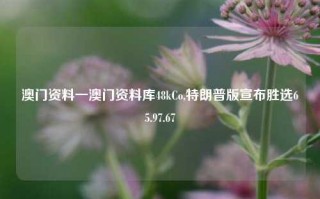 澳门资料一澳门资料库48kCo,特朗普版宣布胜选65.97.67