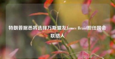 特朗普据悉将选择万斯盟友James Braid担任国会联络人