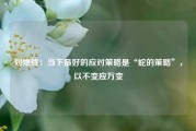 刘煜辉：当下最好的应对策略是“蛇的策略”，以不变应万变