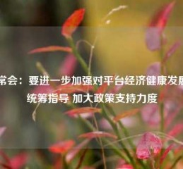 国常会：要进一步加强对平台经济健康发展的统筹指导 加大政策支持力度