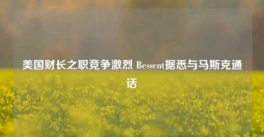 美国财长之职竞争激烈 Bessent据悉与马斯克通话