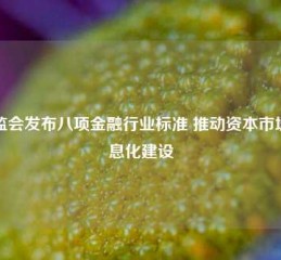 证监会发布八项金融行业标准 推动资本市场信息化建设