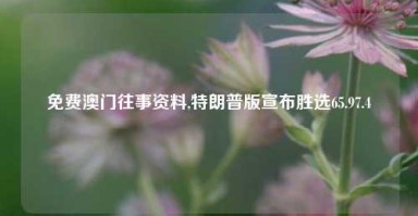 免费澳门往事资料,特朗普版宣布胜选65.97.4