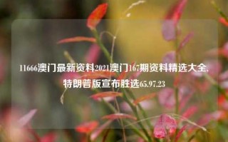 11666澳门最新资料2021澳门167期资料精选大全,特朗普版宣布胜选65.97.23