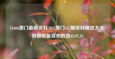 11666澳门最新资料2021澳门167期资料精选大全,特朗普版宣布胜选65.97.23