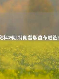 澳门资料39期,特朗普版宣布胜选65.97.66