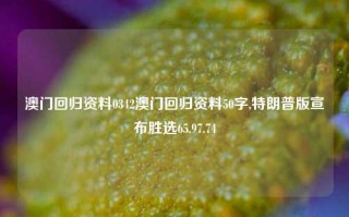 澳门回归资料0342澳门回归资料50字,特朗普版宣布胜选65.97.74