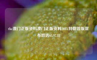 the澳门正版资料澳门正版资料2013,特朗普版宣布胜选65.97.83