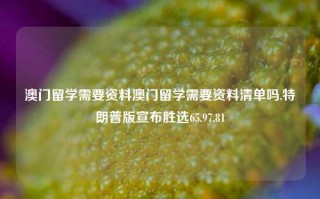 澳门留学需要资料澳门留学需要资料清单吗,特朗普版宣布胜选65.97.81