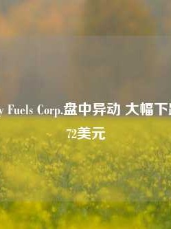 Clean Energy Fuels Corp.盘中异动 大幅下跌5.07%报2.72美元