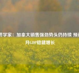 经济学家：加拿大销售强劲势头仍持续 预计10月GDP稳健增长