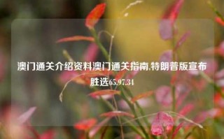 澳门通关介绍资料澳门通关指南,特朗普版宣布胜选65.97.34