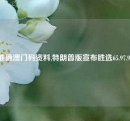 准确澳门码资料,特朗普版宣布胜选65.97.95