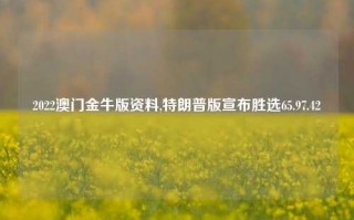 2022澳门金牛版资料,特朗普版宣布胜选65.97.42