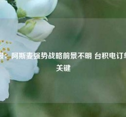 日报：阿斯麦强势战略前景不明 台积电订单成关键