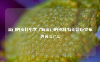 澳门的资料小学了解澳门的资料,特朗普版宣布胜选65.97.98