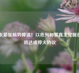 中东紧张局势降温！以色列和黎真主党据悉即将达成停火协议