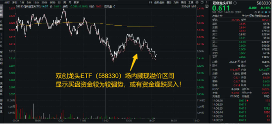 倒车接人？百分百布局战略新兴产业的双创龙头ETF（588330）场内频现溢价，或有资金逢跌进场埋伏！-第1张图片-养花知识-花卉种植与养护技巧