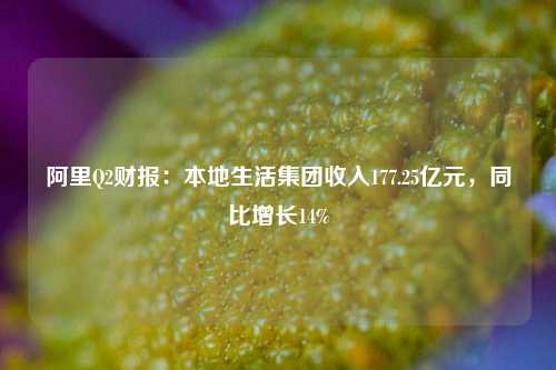 阿里Q2财报：本地生活集团收入177.25亿元，同比增长14%-第1张图片-养花知识-花卉种植与养护技巧