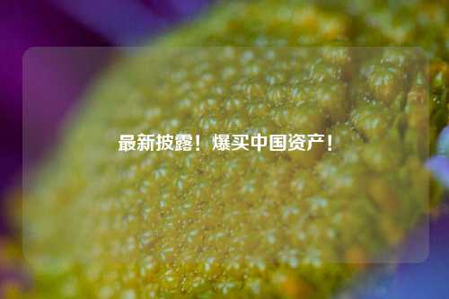 最新披露！爆买中国资产！-第1张图片-养花知识-花卉种植与养护技巧