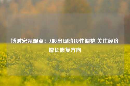 博时宏观观点：A股出现阶段性调整 关注经济增长修复方向-第1张图片-养花知识-花卉种植与养护技巧