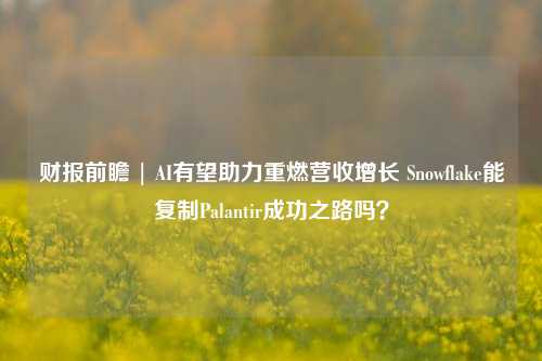 财报前瞻 | AI有望助力重燃营收增长 Snowflake能复制Palantir成功之路吗？-第1张图片-养花知识-花卉种植与养护技巧