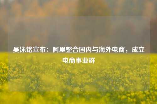 吴泳铭宣布：阿里整合国内与海外电商，成立电商事业群-第1张图片-养花知识-花卉种植与养护技巧