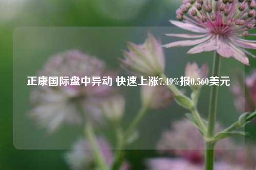 正康国际盘中异动 快速上涨7.49%报0.560美元-第1张图片-养花知识-花卉种植与养护技巧