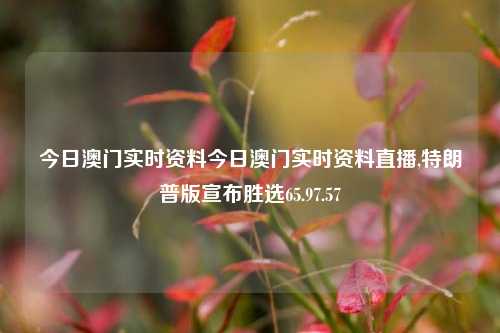 今日澳门实时资料今日澳门实时资料直播,特朗普版宣布胜选65.97.57-第1张图片-养花知识-花卉种植与养护技巧