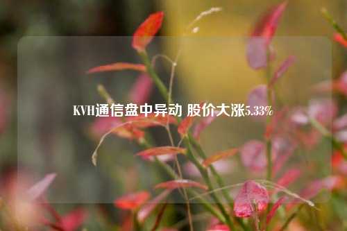 KVH通信盘中异动 股价大涨5.33%-第1张图片-养花知识-花卉种植与养护技巧