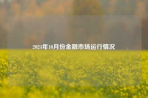 2024年10月份金融市场运行情况-第1张图片-养花知识-花卉种植与养护技巧