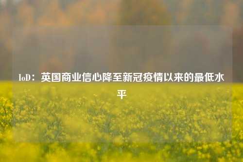 IoD：英国商业信心降至新冠疫情以来的最低水平-第1张图片-养花知识-花卉种植与养护技巧