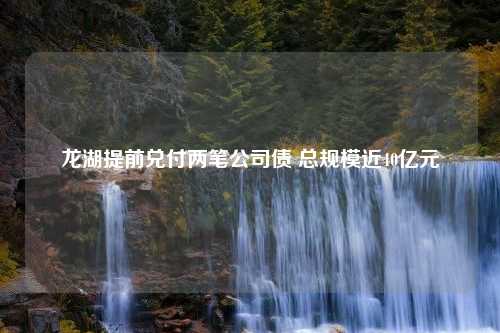 龙湖提前兑付两笔公司债 总规模近40亿元