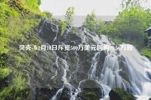 贝壳-W1月10日斥资500万美元回购91.56万股